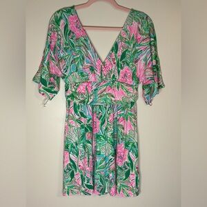 Lilly Pulitzer Parigi Romper Blue Horizon Coming In Hot Small